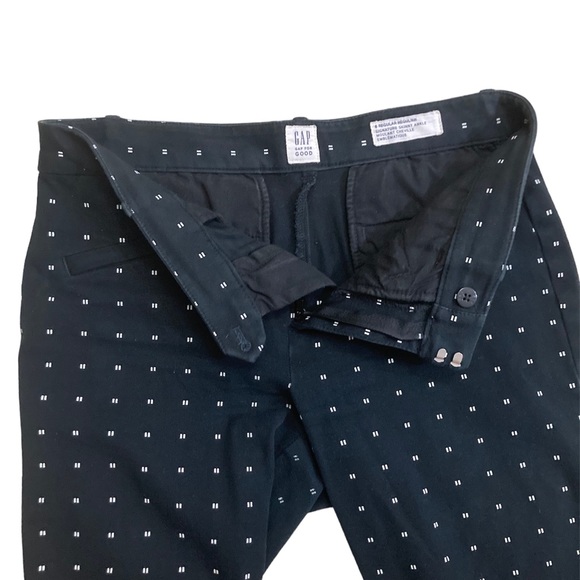 Gap Black Patterned Pants. Size 6 Skinny Ankle Fit. - Picture 4 of 5